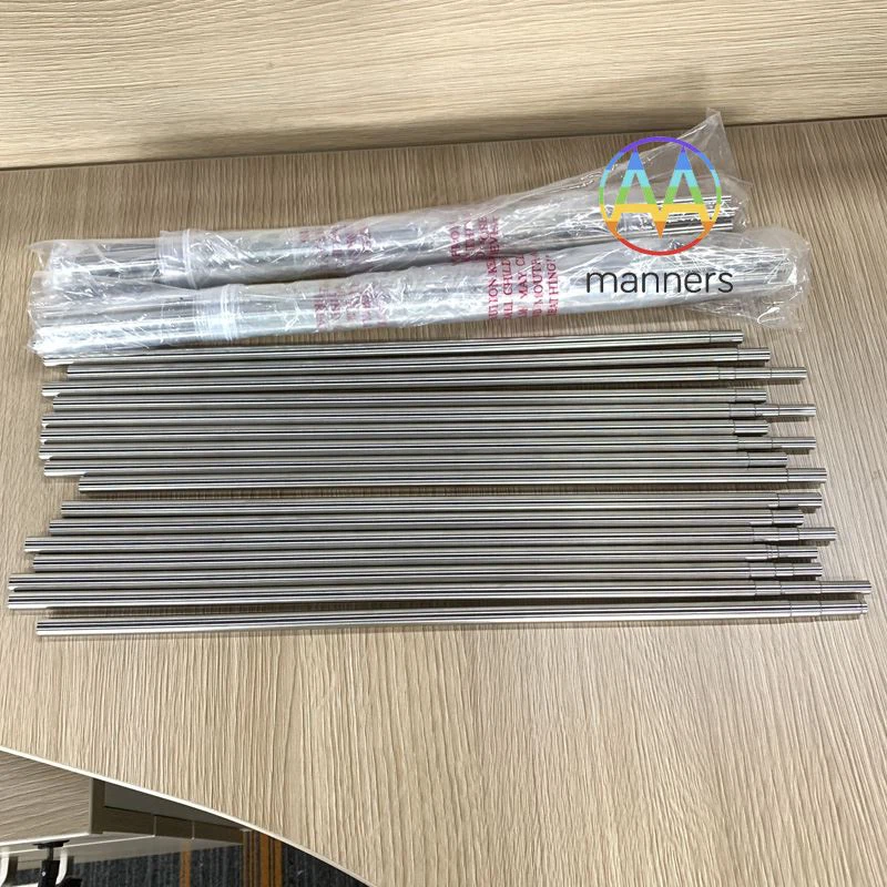 بیلجیم کے گاہک کا 200Pcs کسٹم سٹینلیس سٹیل ٹیلیسکوپک قطب پیداوار مکمل ہو گیا،...