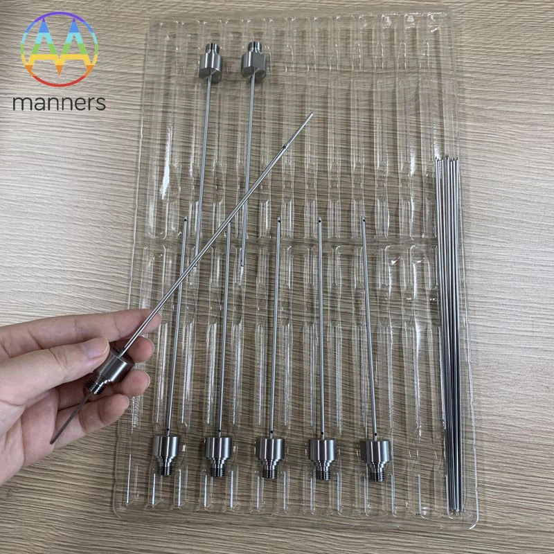 برازیل کے گاہک کی 200Pcs کسٹم سٹینلیس سٹیل کے نمونے لینے والی سوئیاں پیداوار ...
